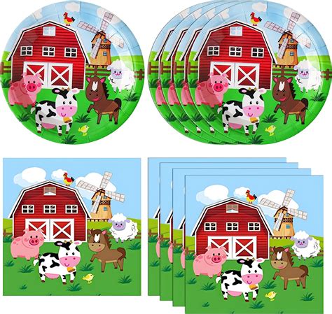 farm animal theme party supplies|farm animal plates and napkins.